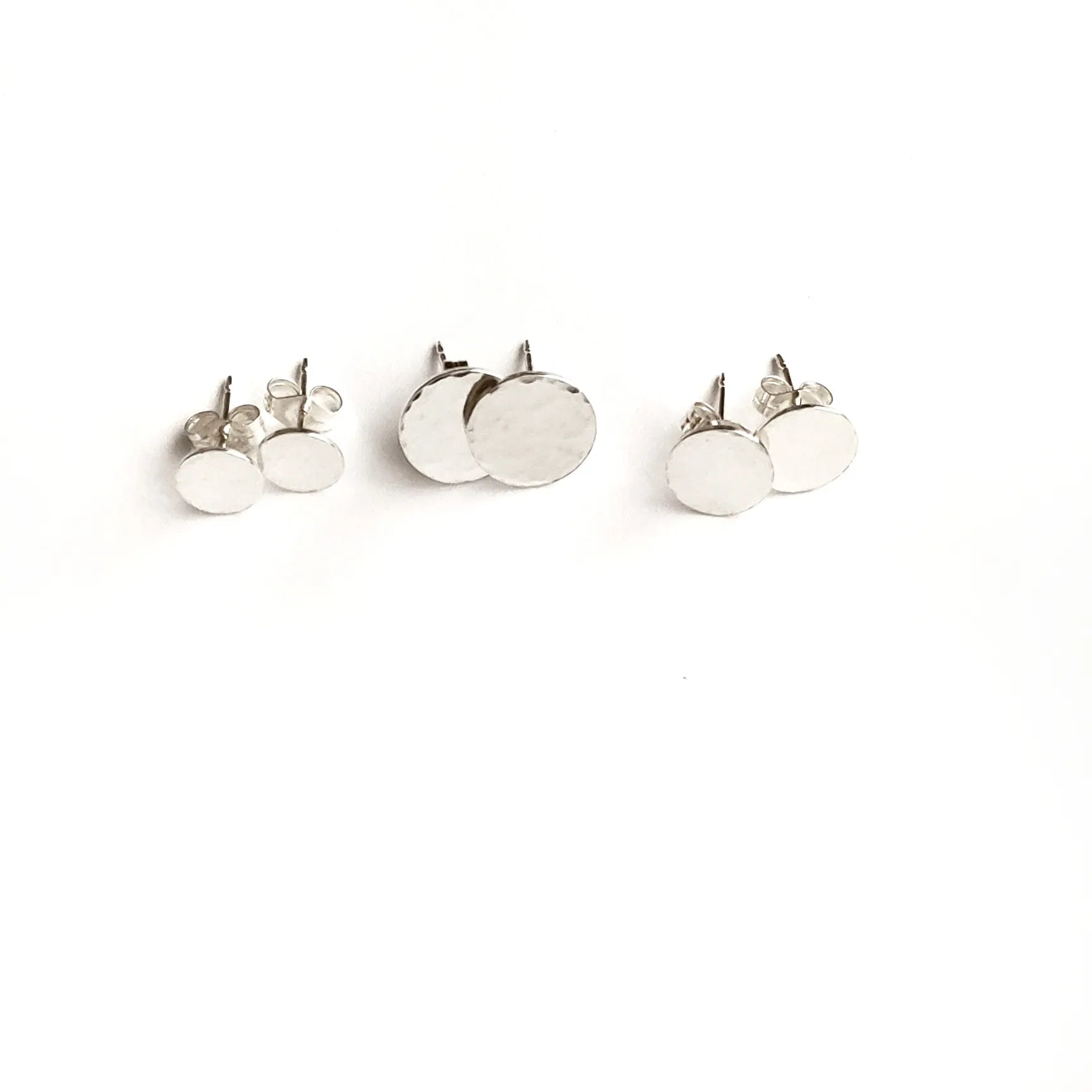 Hammered Circle Studs