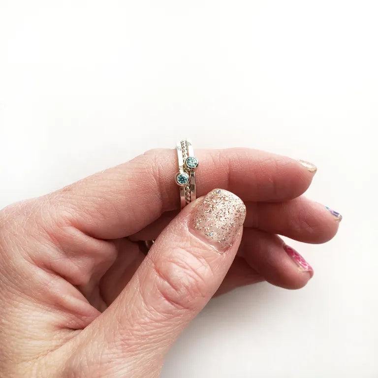 Birthstone Ring- set of 2