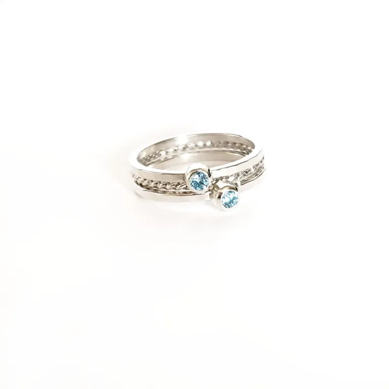 Birthstone Ring- set of 2