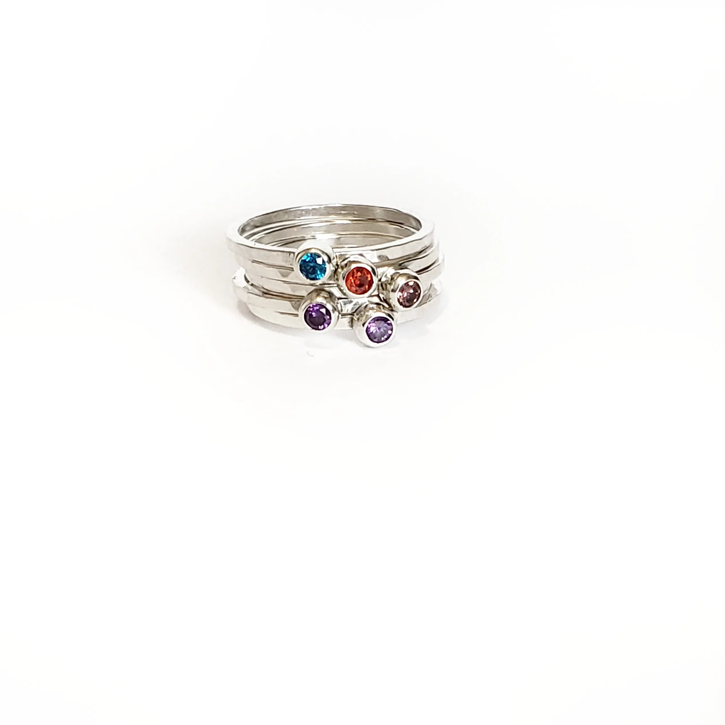 Birthstone Ring - set of 5