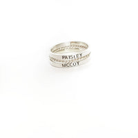Name Stacker Rings - Sterling Silver