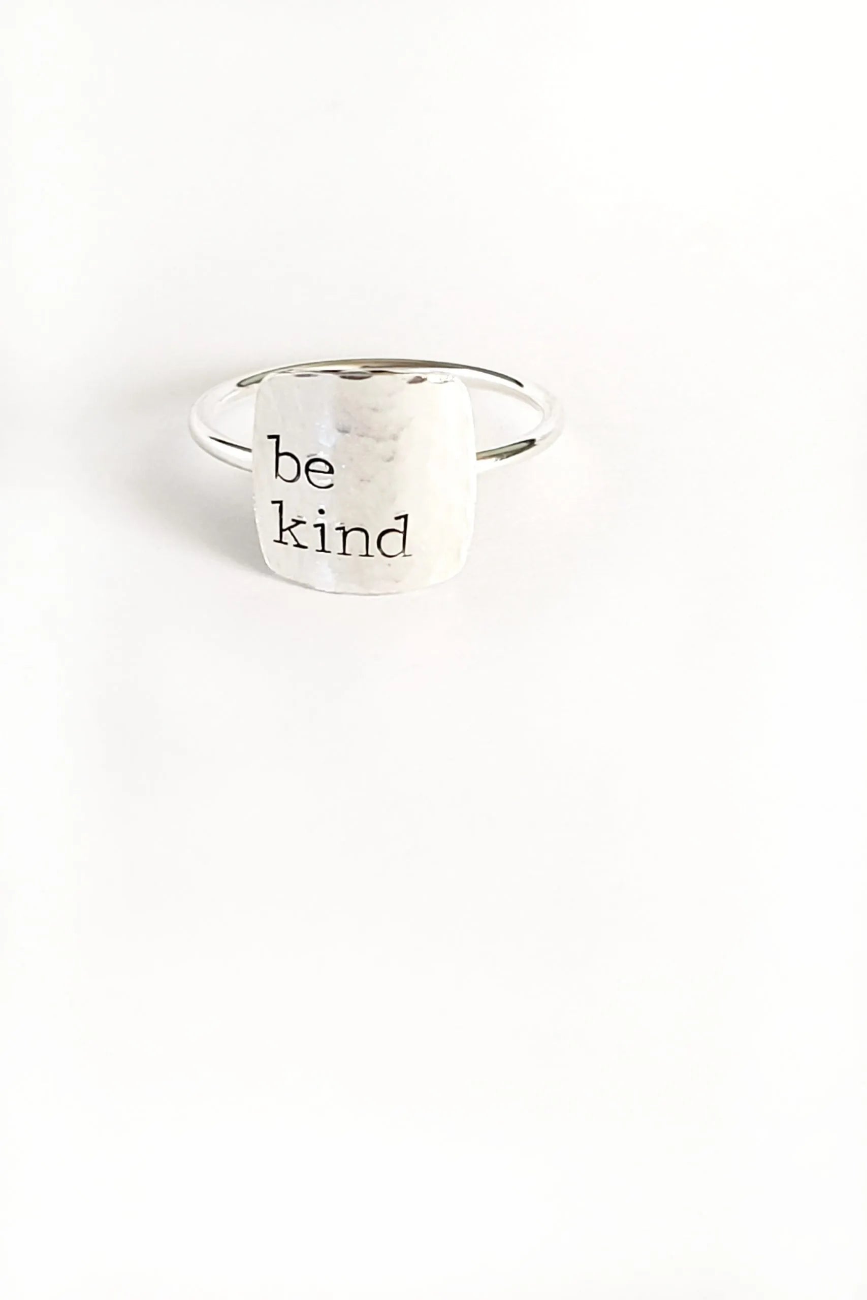 Personalized Square Ring - Sterling Silver