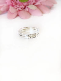 Name Stacker Rings - Sterling Silver
