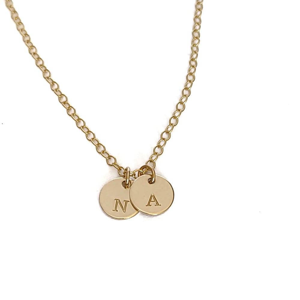 Tiny Initial Necklace - Gold Filled