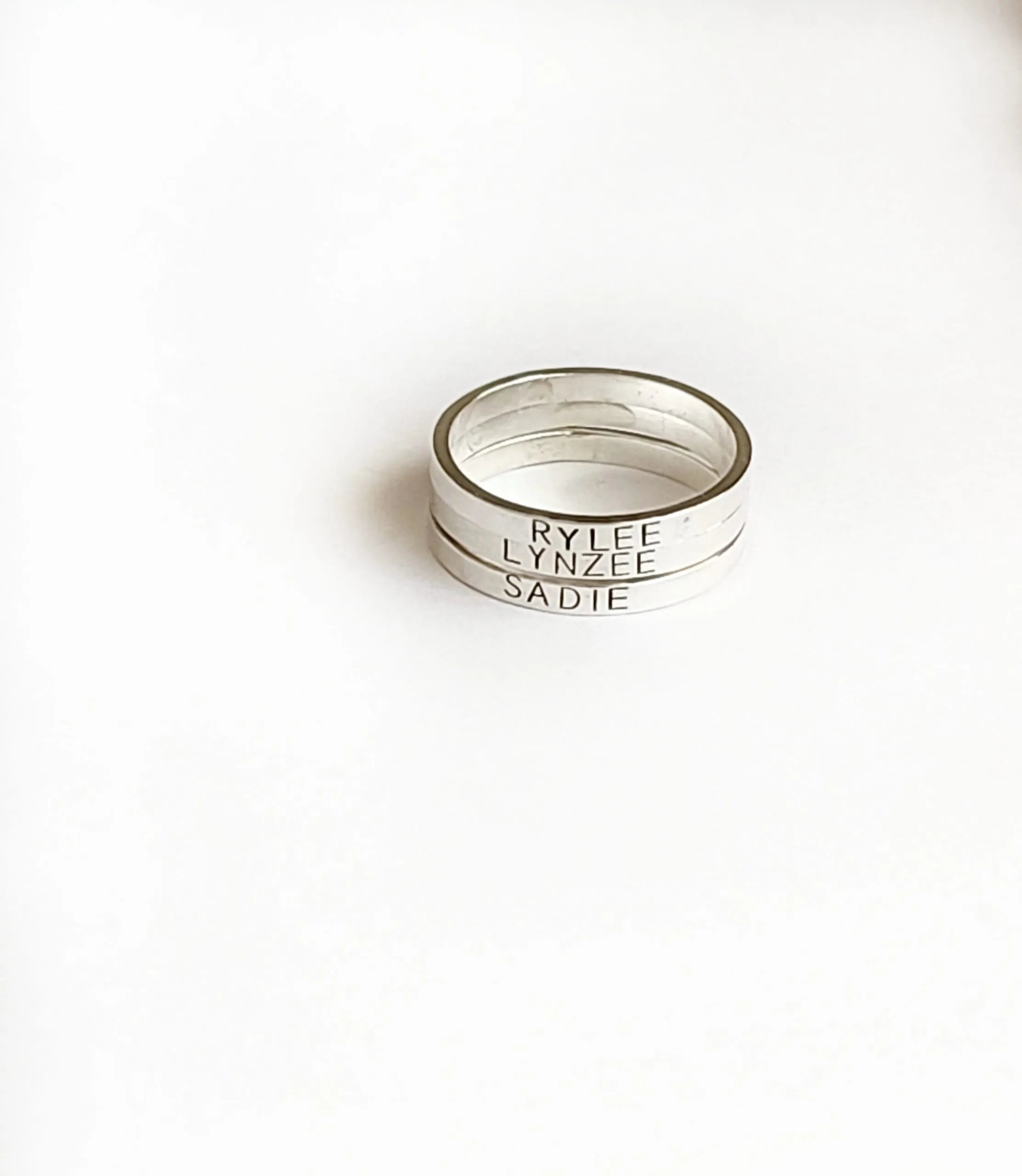 Name Stacker Rings
