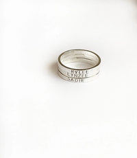 Name Stacker Rings - Sterling Silver