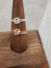 Twin Knots Ring - Sterling Silver