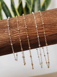 Satellite Chain Anklet - Sterling Silver