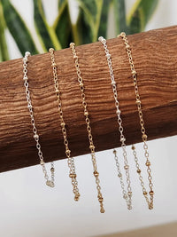 Satellite Chain Anklet - Gold Filled