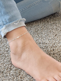 Lace Chain Anklet - Sterling Silver