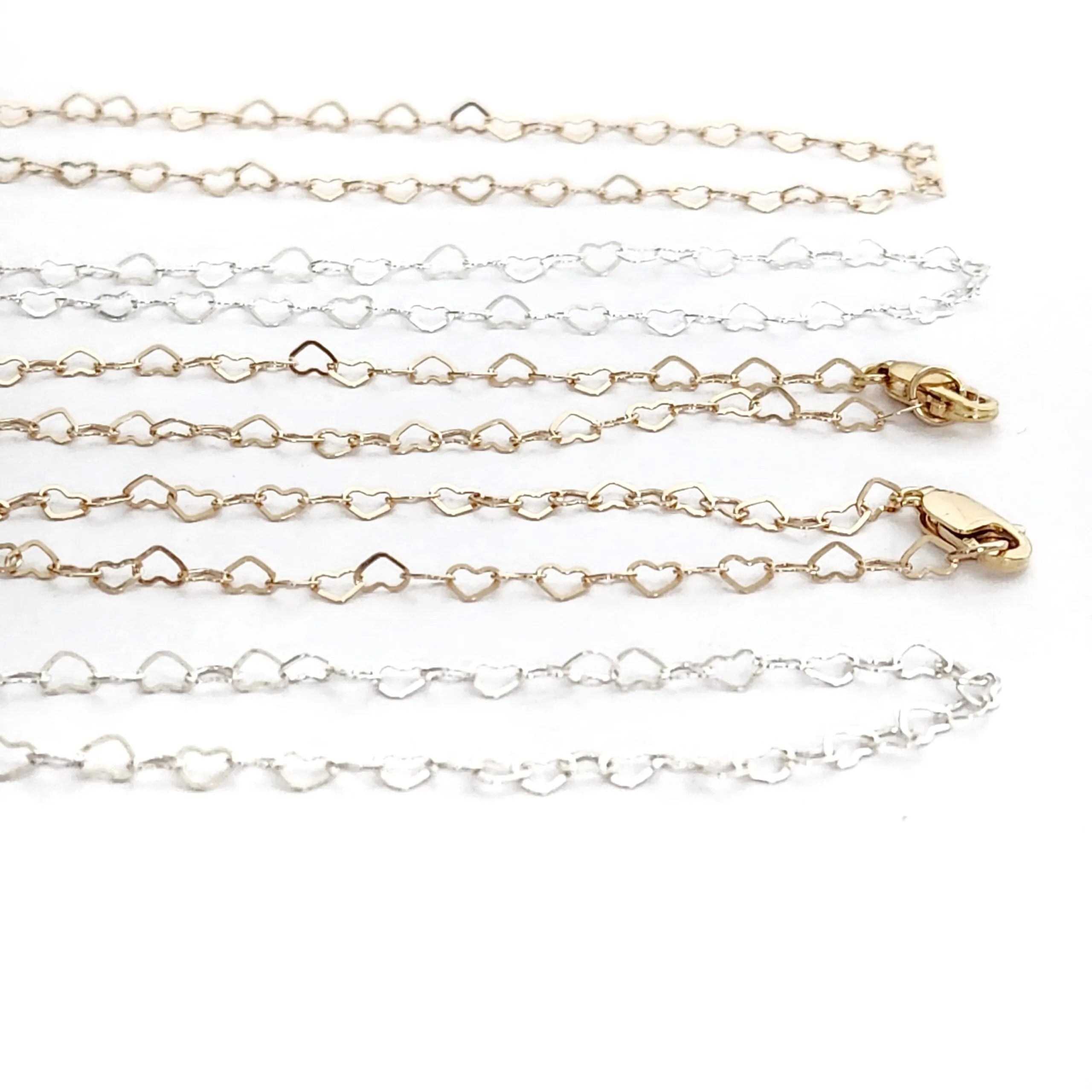 Heart Chain Bracelet - gold-filled