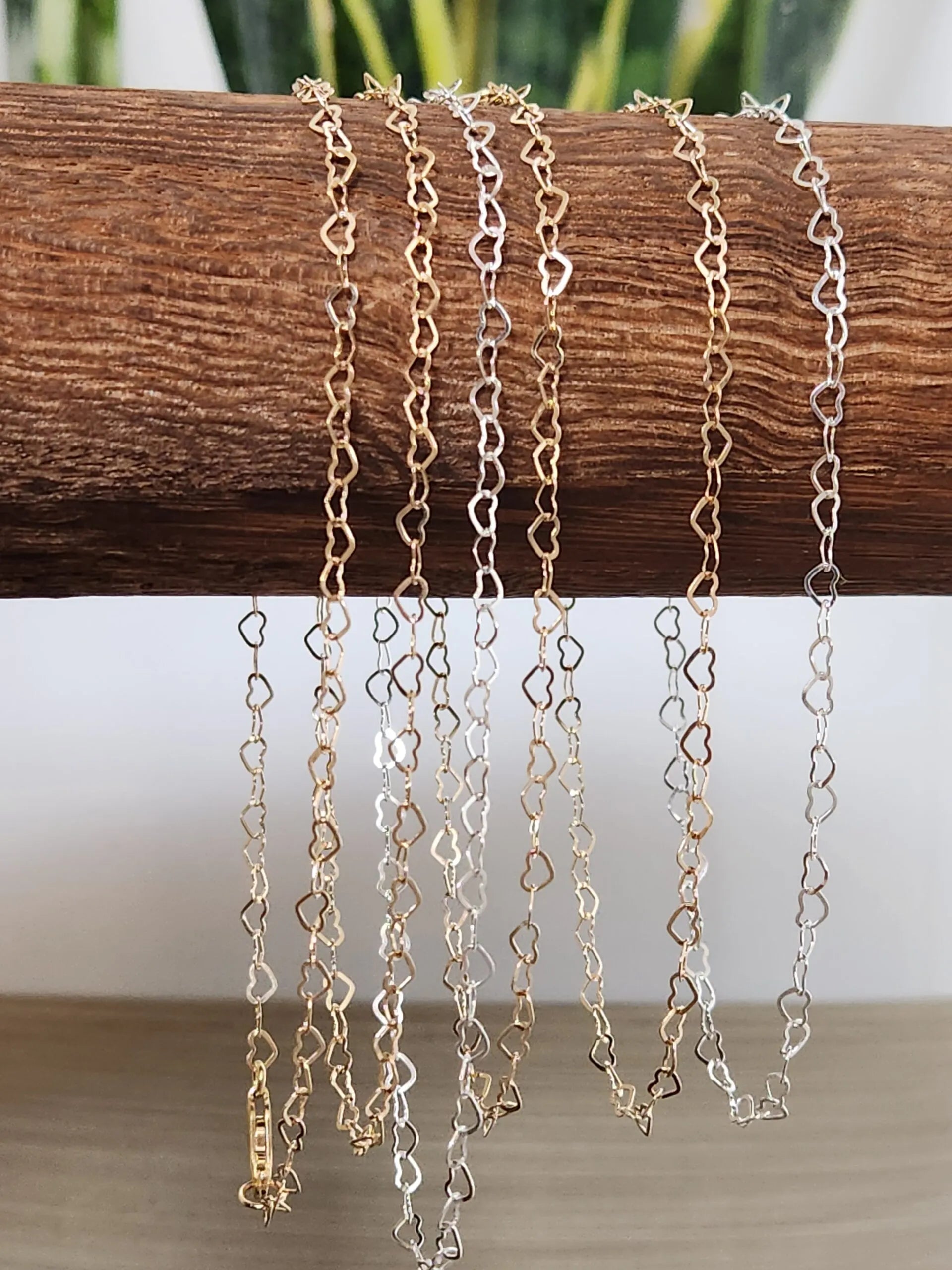 Heart Chain Anklet - Sterling Silver