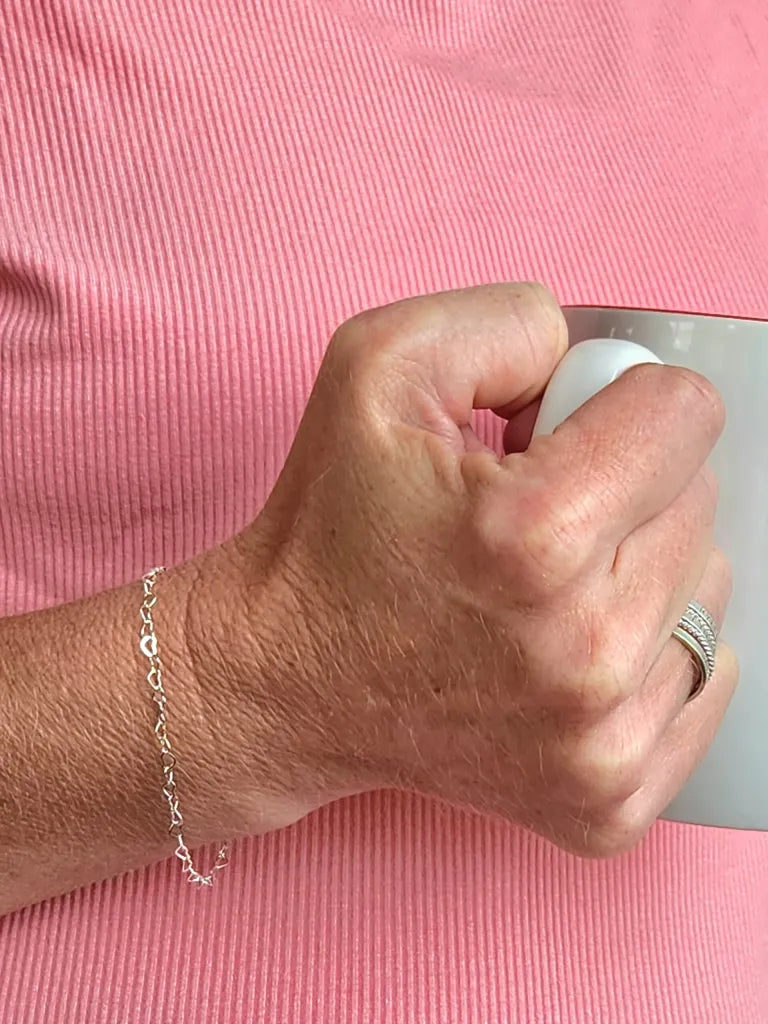 Heart Chain Bracelet - sterling-silver