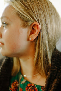 Hammered Square Studs