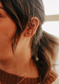 Hammered Square Studs