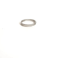 Silver rings on a white background