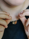 Birth Flower Disc Necklace