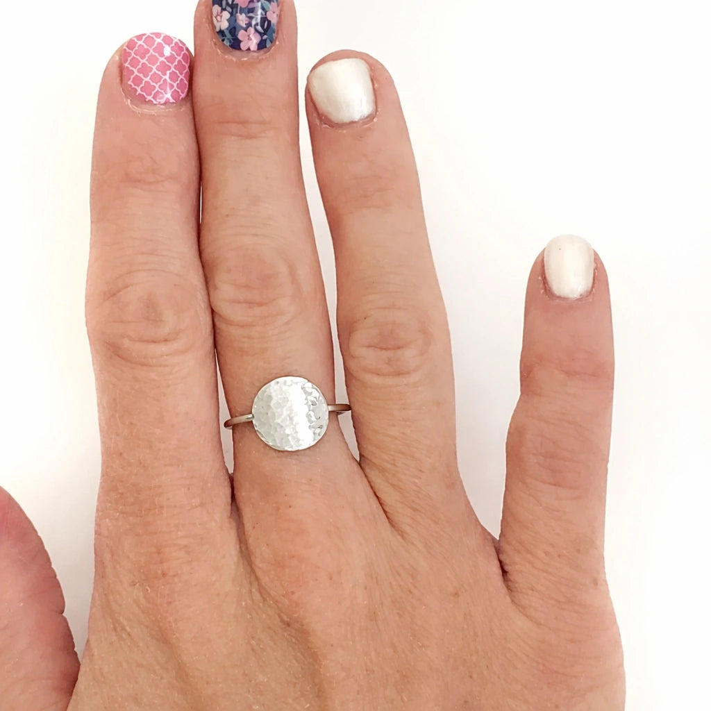 Personalized Circle Ring - Sterling Silver