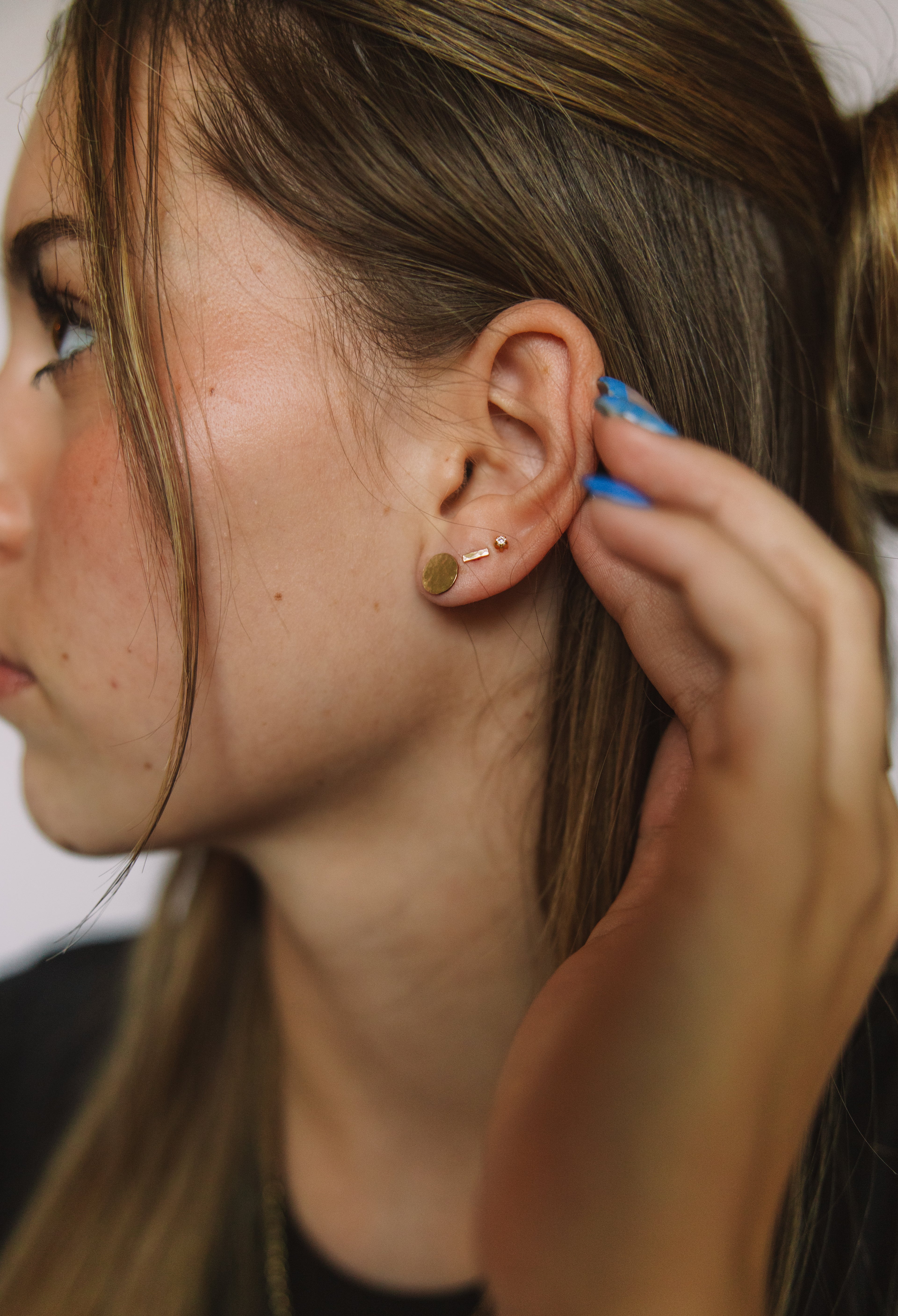 Tiny Bar Studs - Gold Filled
