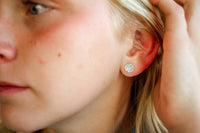Hammered Circle Studs