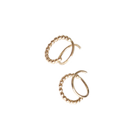 Twist Rope Loops - Gold Filled