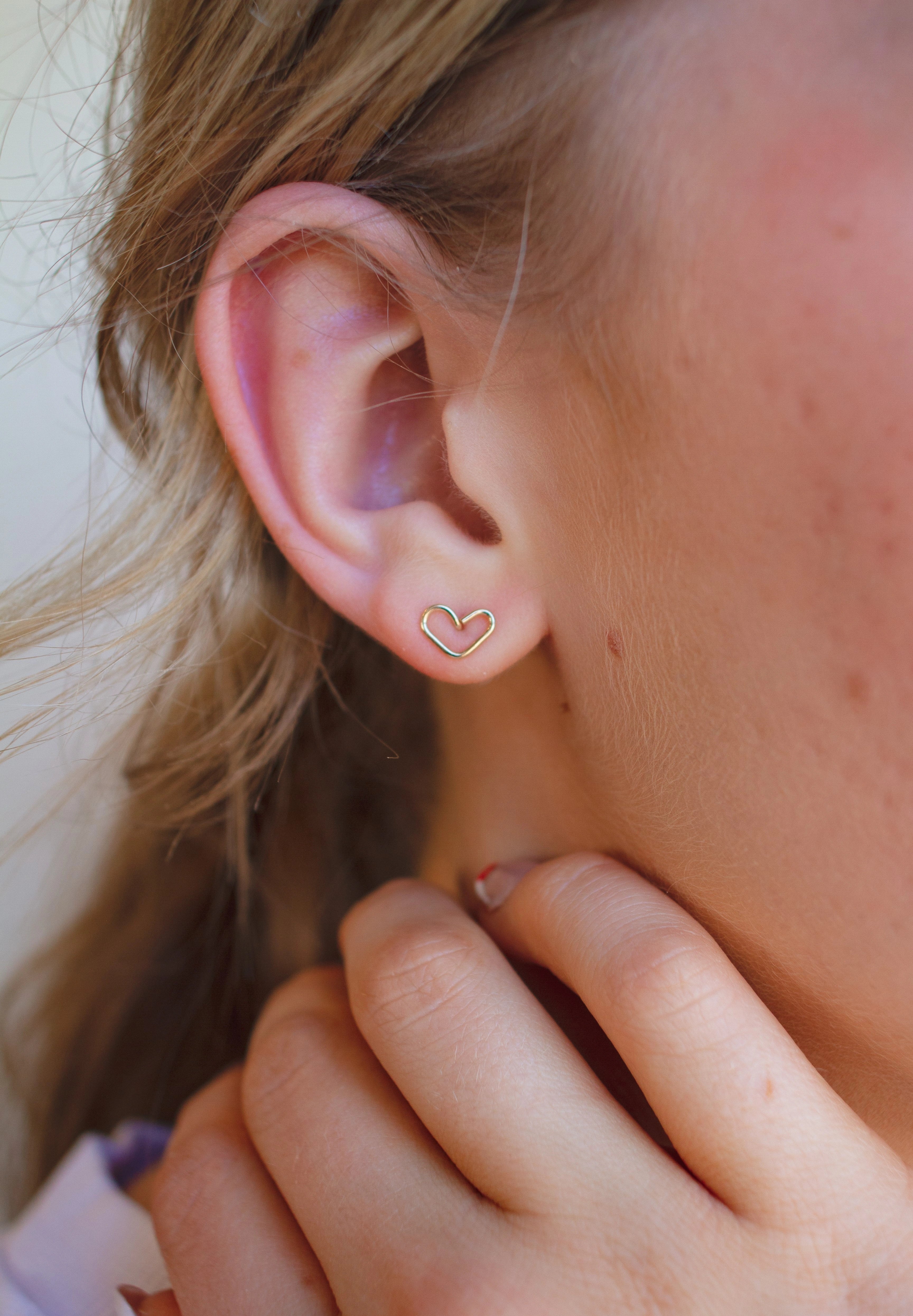 Heart Earrings - Gold Filled