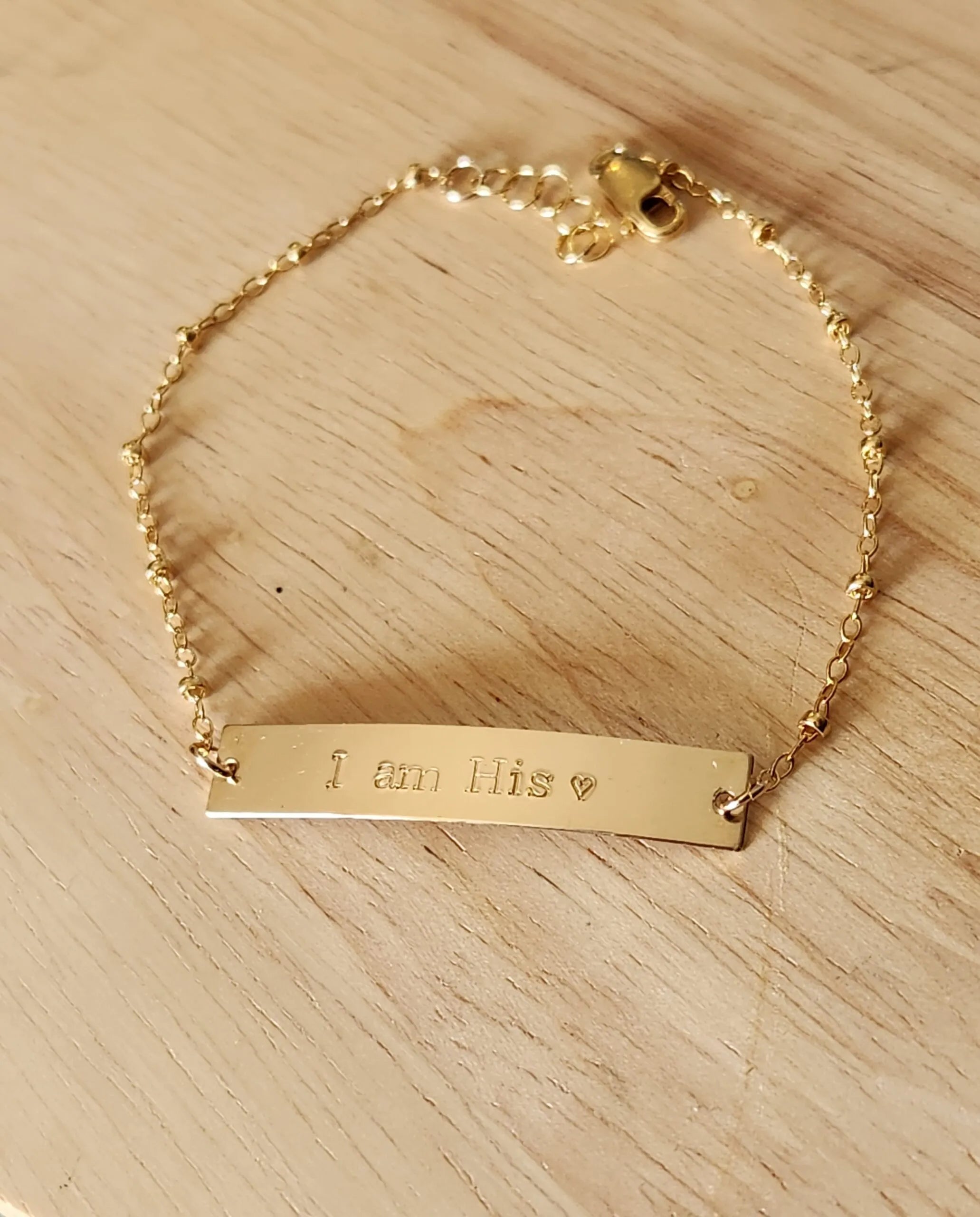 I am His Bracelet - Gold Filled