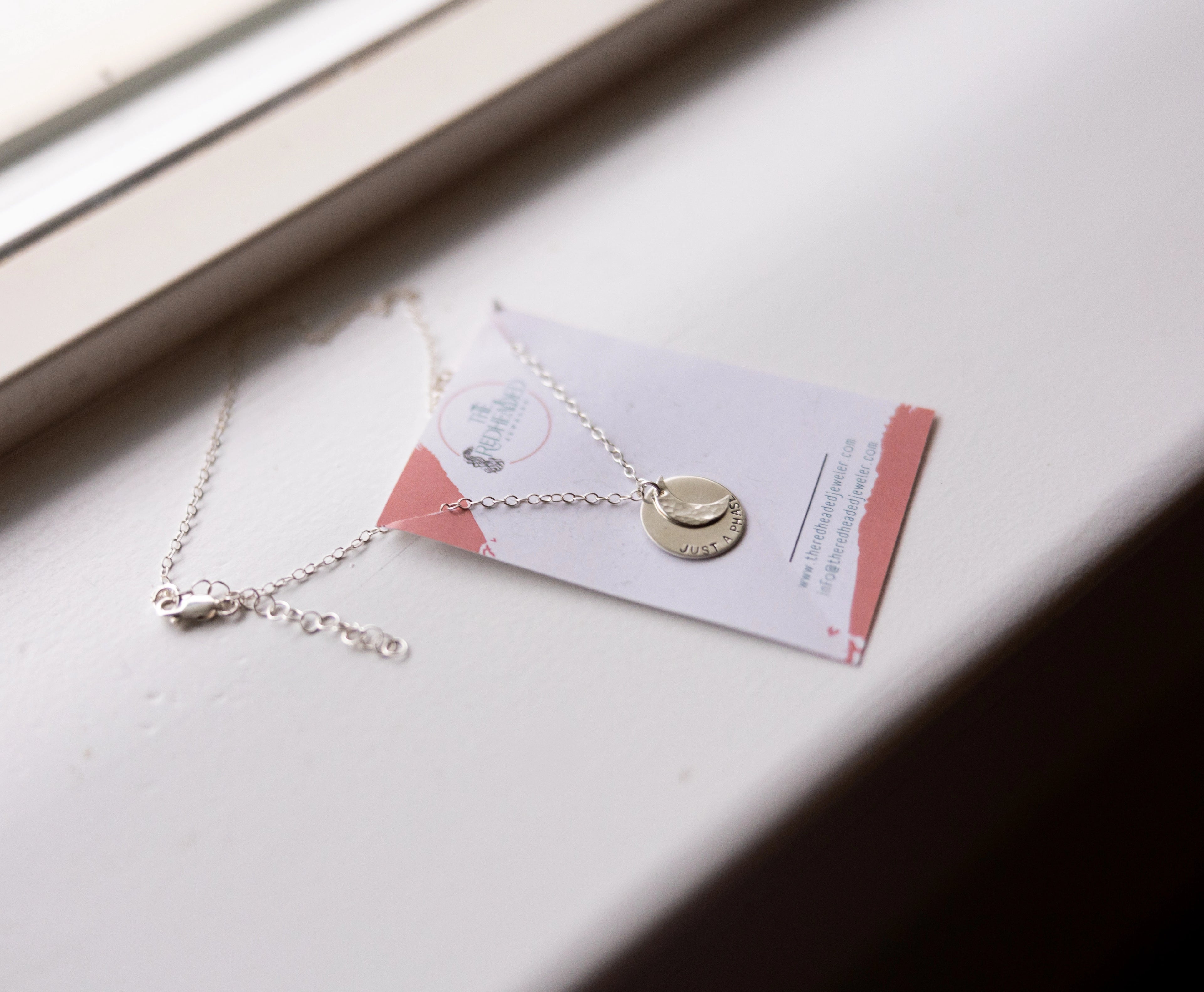 Moon Phase Necklace - Sterling Silver
