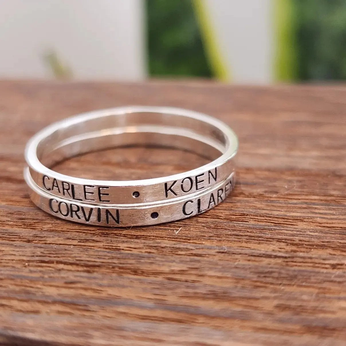 Name Stacker Rings - Gold Filled