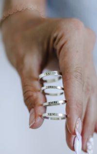 Name Stacker Rings - Sterling Silver