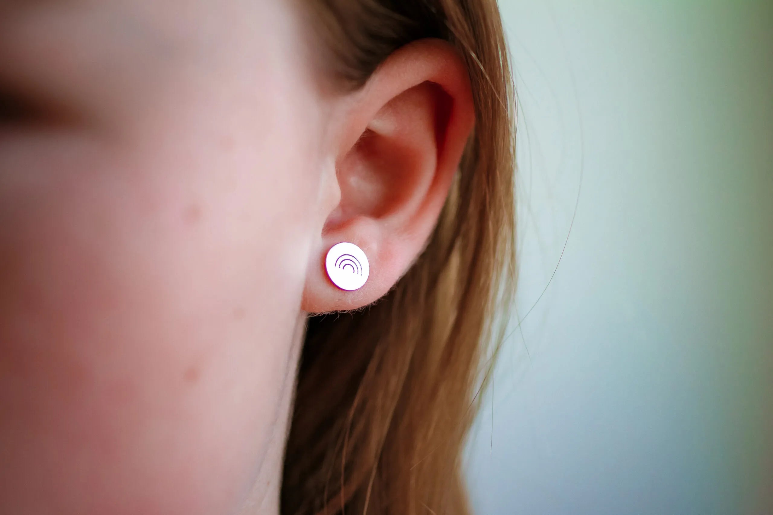 Design Stamped Studs - Gold Filled