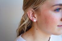 Hammered Circle Studs