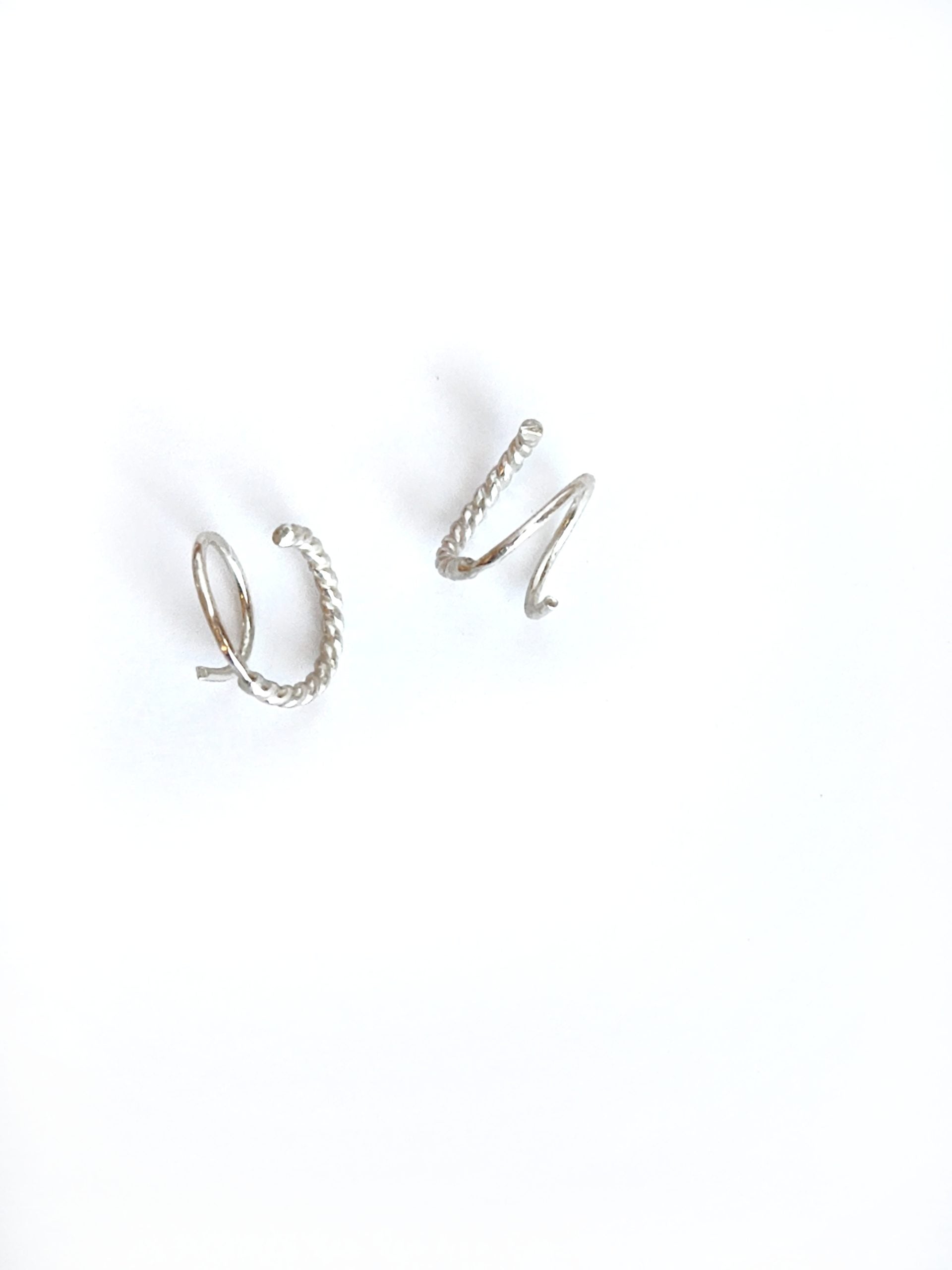 Twist Rope Loops - Sterling Silver