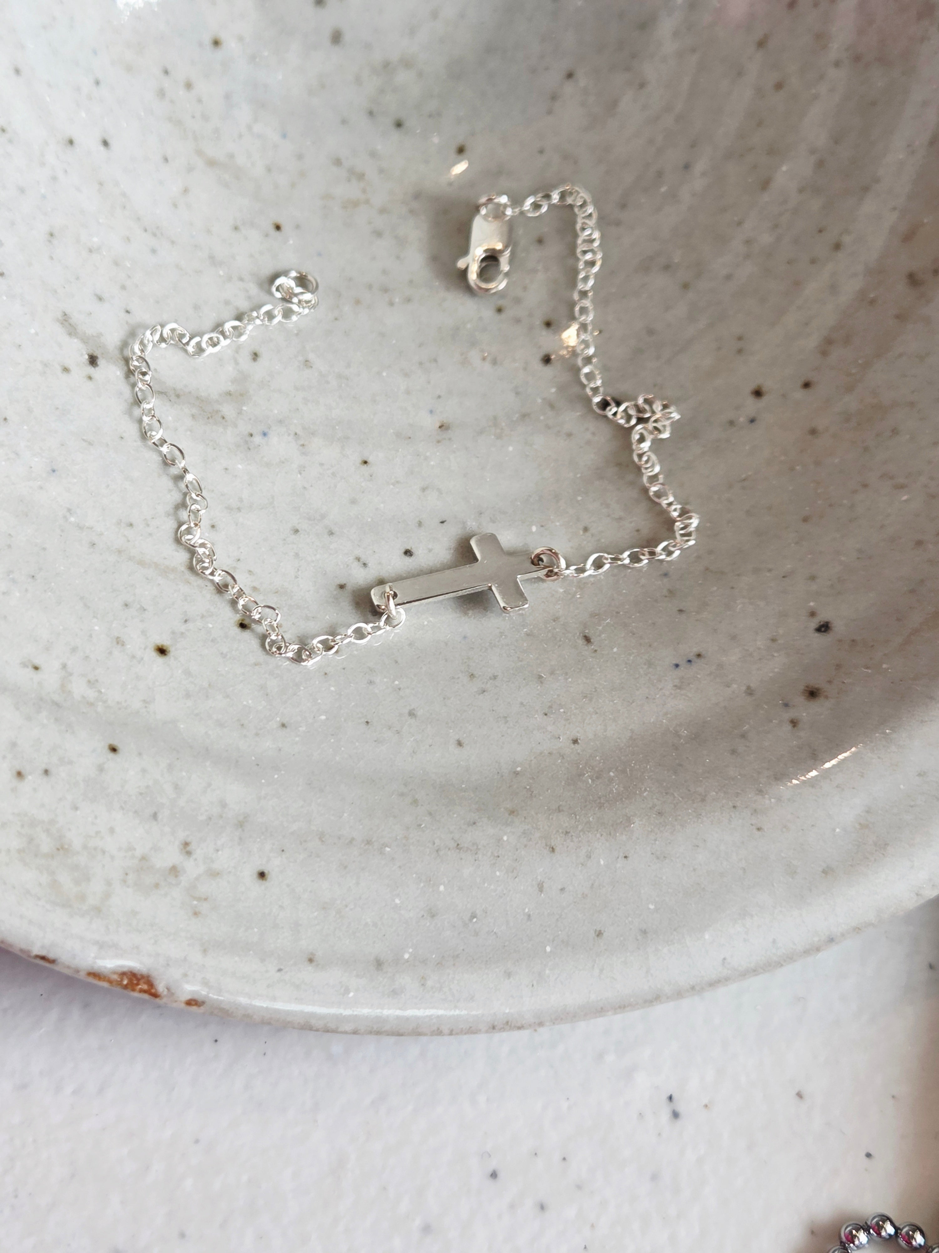 Cross Bracelet - Sterling Silver