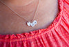 Tiny Initial Necklace - Sterling Silver
