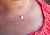 Tiny Initial Necklace - Sterling Silver