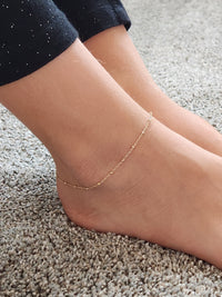 Satellite Chain Anklet - Sterling Silver
