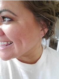 Bead Twist Loops - Sterling Silver