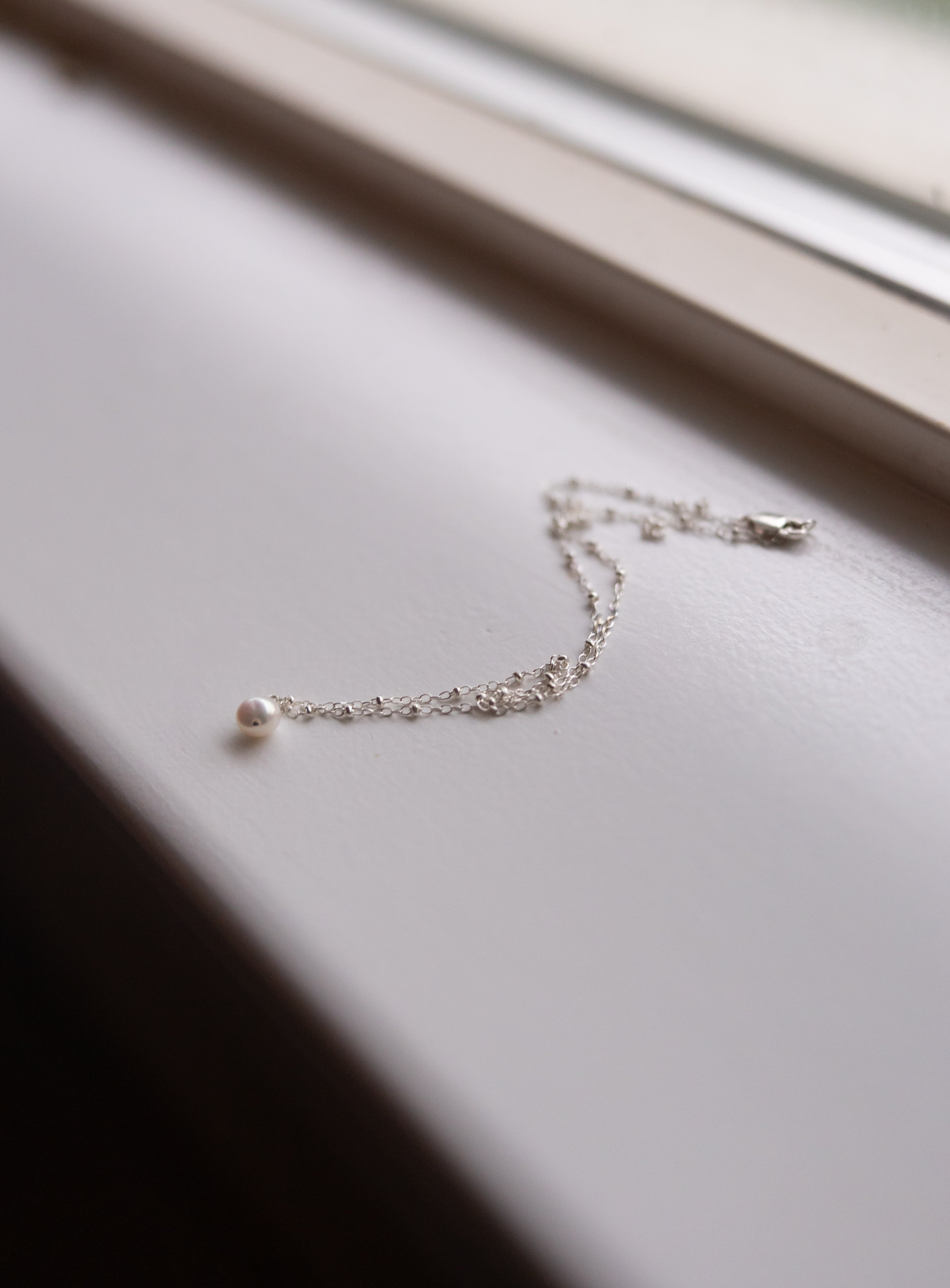 Pearl Necklace - Sterling Silver