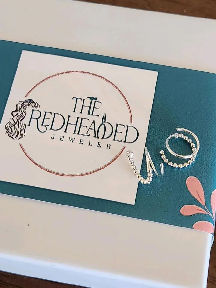 Bead Twist Loops - Sterling Silver