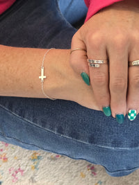Cross Bracelet - Sterling Silver