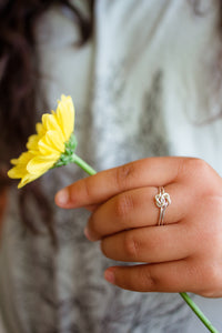 Twin knots ring - Gold Filled