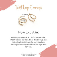 Twist Loops - Gold Filled