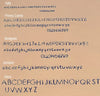 Display of different font styles on a beige background