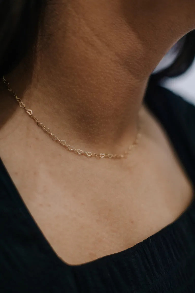 Heart Layering Chain - Sterling Silver
